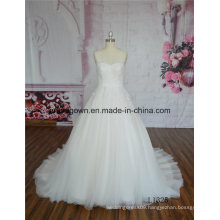 Ivory Puff Ball Gown Wedding Dress for Fat Woman